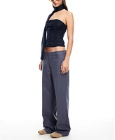 Lioness Women's Island Ruched Scarf-Trim Tube Top