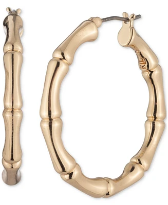 Lauren Ralph Lauren Gold-Tone Bamboo-Inspired Medium Hoop Earrings, 1.1"