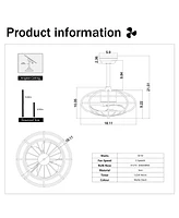 18" Caged Ceiling Fan with Remote, Timer (3 Speeds)