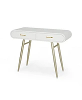Sleek and Sophisticated Neutrals: Vanity Table with Drawers