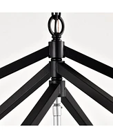 Matte Black Farmhouse Kitchen Chandeliers with Adjustable Height