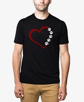 La Pop Art Men's Meow Heart Premium Blend Word T-Shirt