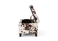 Contemporary Velvet Storage Ottoman with Ample Storage