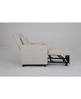 Sleeper Chair 3-in-1 Convertible Chair Bed Pull Out Sleeper Chair Beds Adjustable Single Armchair Sofa Bed with Usb Ports, Side Pocket