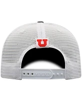 Top of the World Men's Gray/White Utah Utes Victory Baseline Trucker Adjustable Hat