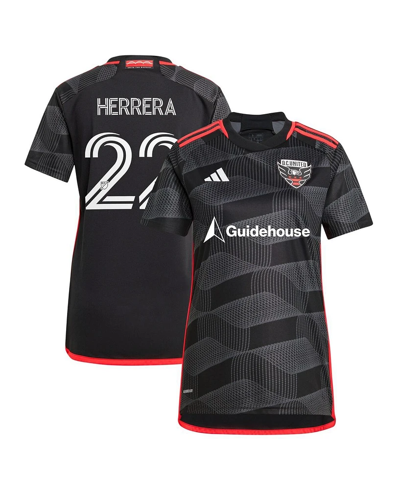 Adidas Women's Aaron Herrera Black D.c. United 2024 The Icon Kit Replica Player Jersey