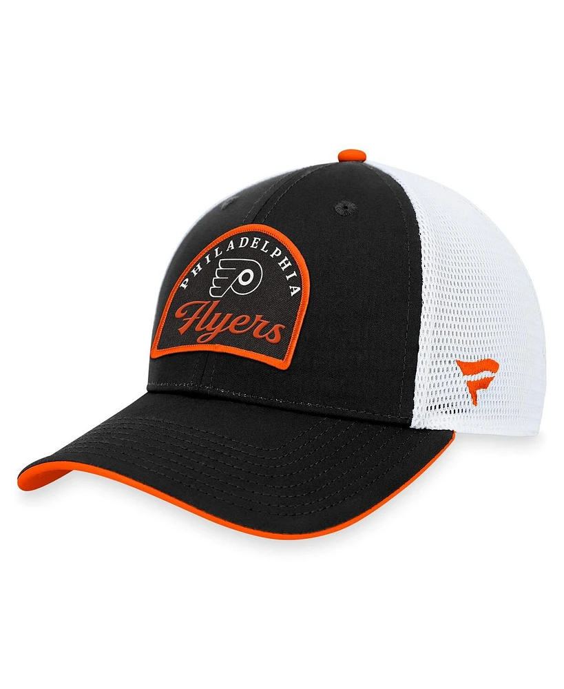 Fanatics Men's Black/White Philadelphia Flyers Fundamental Adjustable Hat