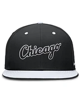 Nike Men's Black/White Chicago White Sox True Primetime Two-Tone Performance Fitted Hat
