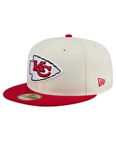 New Era Men's White/Red Kansas City Chiefs Main 59FIFTY Fitted Hat
