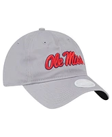 New Era Women's Gray Ole Miss Rebels Logo 9TWENTY Adjustable Hat