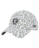 New Era Women's White Las Vegas Raiders Active Leopard 9TWENTY Adjustable Hat