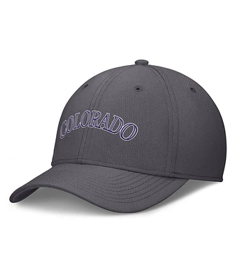 Nike Men's Gray Colorado Rockies Swoosh Performance Flex Hat