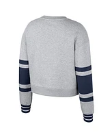 Stadium Essentials Men's and Women's Heather Gray Indiana Fever Cropped Pullover Sweatshirt