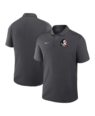 Nike Men's Anthracite Florida State Seminoles Primetime Victory Primary Logo Performance Polo Shirt