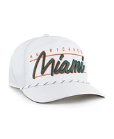 '47 Brand Men's White Miami Hurricanes Condor Hitch Brrr Adjustable Hat