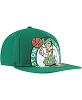 New Era Men's Kelly Green Boston Celtics Oversized Puff Print Logo Golfer Snapback Hat