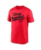 Nike Men's Red Cincinnati Reds 2025 City Connect Team Phrase Script Legend Performance T-Shirt
