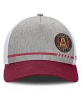 Fanatics Men's Heather Gray Atlanta United Fc Low Block Trucker Adjustable Hat
