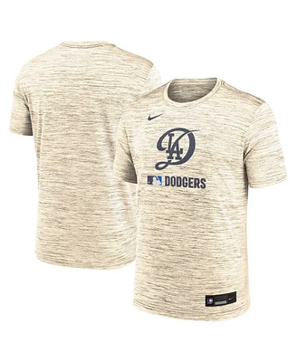 Nike Men's Cream Los Angeles Dodgers 2025 City Connect Authentic Collection Velocity Performance T-Shirt