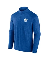 Logo Athletic Men's Blue Toronto Maple Leaf's Head-to-Head Raglan Quarter-Zip Sweatshirt