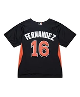 Mitchell & Ness Men's Jose Fernandez Black Miami Marlins Authentic Batting Practice Jersey