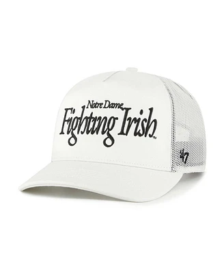'47 Brand Men's and Women's Cream Notre Dame Fighting Irish Foundation Script Adjustable Trucker Hat