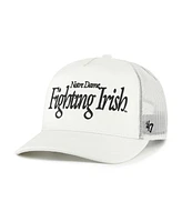 '47 Brand Men's and Women's Cream Notre Dame Fighting Irish Foundation Script Adjustable Trucker Hat