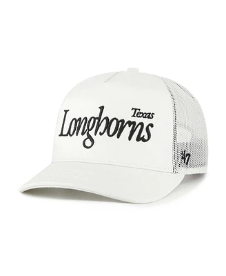 '47 Brand Men's and Women's Cream Texas Longhorns Foundation Script Adjustable Trucker Hat