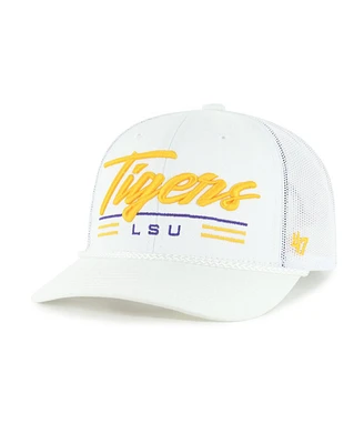 '47 Brand Men's White Lsu Tigers Garner Rope Trucker Adjustable Hat