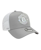 New Era Big Boys and Girls Gray Manchester United Iridescent Trucker Adjustable Hat