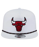 New Era Men's White Chicago Bulls Performance Rope Golfer Adjustable Hat