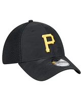 New Era Men's Black Pittsburgh Pirates Subtle Camo 39THIRTY Flex Hat