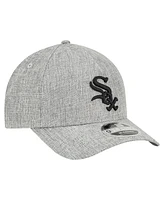 New Era Men's Gray Chicago White Sox Cotton Weave M-Crown A-Frame 9FORTY Adjustable Hat