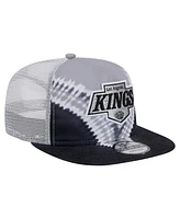 New Era Men's Black/Silver Los Angeles Kings Throwback V-Dye Adjustable Golfer Hat