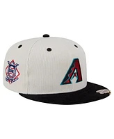 New Era Men's Cream/Black Arizona Diamondbacks Two-Tone Corduroy 59FIFTY Fitted Hat