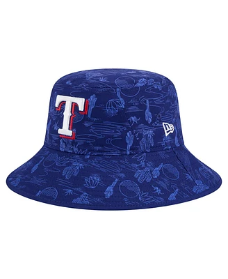 New Era Men's Dark Blue Texas Rangers 2025 Spring Training All Over Print Bucket Hat
