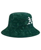 New Era Men's Dark Green Athletics 2025 Spring Training All Over Print Bucket Hat