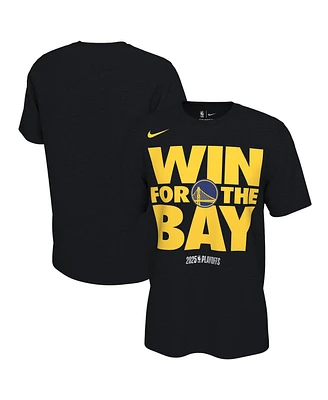 Nike Men's and Women's Black Golden State Warriors 2025 Nba Playoffs On-Court Mantra T-Shirt