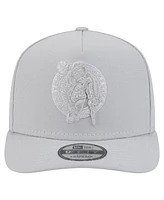 New Era Men's Gray Boston Celtics Colorpack A-Frame Pinch Front 9FIFTY Snapback Hat