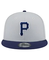 New Era Men's Gray/Navy Pittsburgh Pirates 2-Tone Color Pack 9FIFTY Snapback Hat