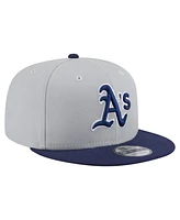 New Era Men's Gray/Navy Athletics 2-Tone Color Pack 9FIFTY Snapback Hat