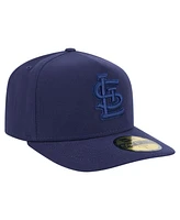 New Era Men's Navy St. Louis Cardinals Color Pack A-Frame 59FIFTY Fitted Hat