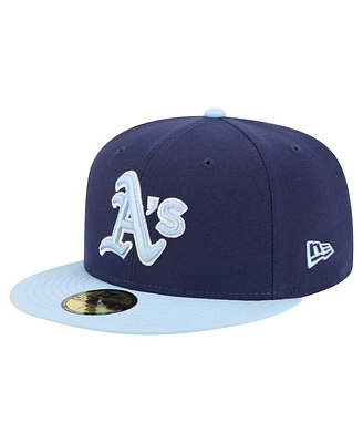 New Era Men's Navy/Light Blue Athletics Color Pack 2-Tone 59FIFTY Fitted Hat