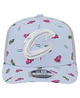 New Era Men's Light Blue/Gray Cleveland Cavaliers Adventure Aloha Pattern 9SEVENTY Stretch-Snap Hat