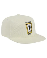 New Era Men's Cream Columbus Crew 2025 Kickoff Snapback Golfer Hat