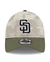 New Era Men's Light Beige/Olive San Diego Padres 2025 Armed Forces Day 9TWENTY Adjustable Hat