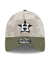 New Era Men's Light Beige/Olive Houston Astros 2025 Armed Forces Day 9TWENTY Adjustable Hat