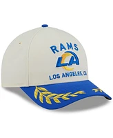 New Era Men's Cream/Royal Los Angeles Rams 2025 Nfl Draft 9FORTY A-Frame M-Crown Adjustable Hat
