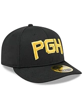 New Era Men's Black Pittsburgh Pirates City Connect Batting Practice Low Profile 59FIFTY Fitted Hat