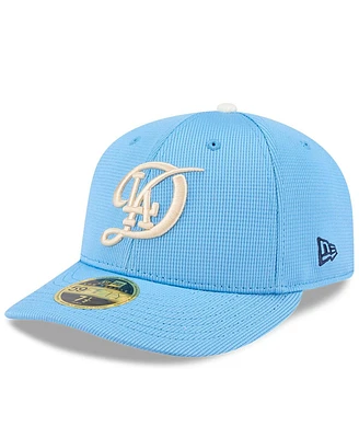 New Era Men's Light Blue Los Angeles Dodgers City Connect Batting Practice Low Profile 59FIFTY Fitted Hat